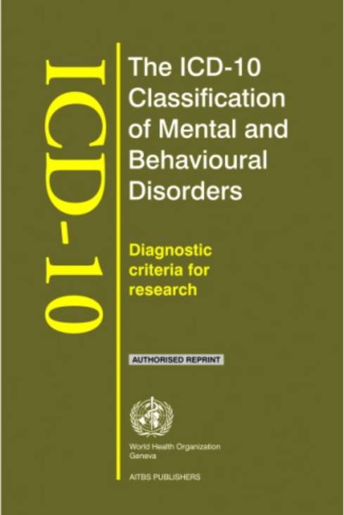 The ICD-10 Classification of Mental & Behavioural Disorders: Diagnostic Criteria for Research, 1/Ed.